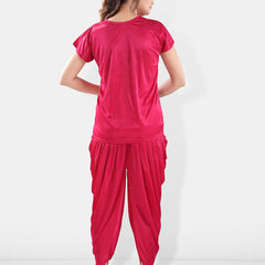 Be You V-Neck Satin Night Suit With Robe