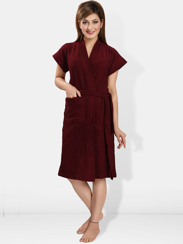 Be You Women Cotton Anti-bacterial Super Soft Bath Robe With Belt