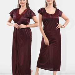 Be You Satin Maxi Nightdress With Robe