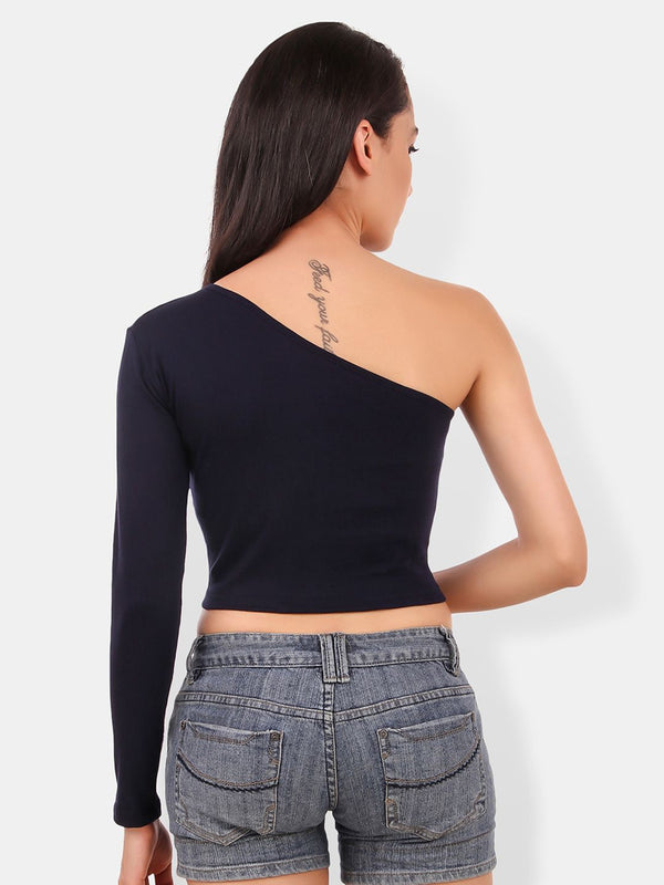 Be You One Shoulder Cotton Crop Top
