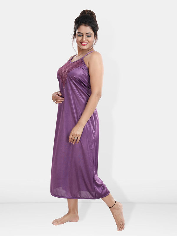 Be You Maxi Satin Wrap Nightdress With Robe