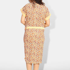 Be You Women Printed Cotton Anti-bacterial Super Soft Bath Robe With Belt