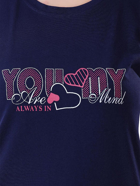 Be You Typographic Printed T-shirt Nightdress