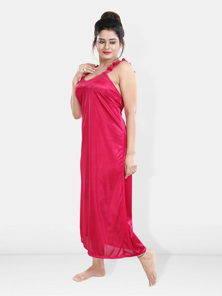 Be You Maxi Satin Wrap Nightdress With Robe
