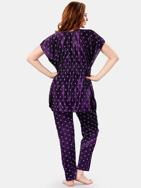 Be You Conversational Printed Satin Night Suit