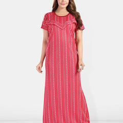 Be You Women Printed Maxi Nightdress