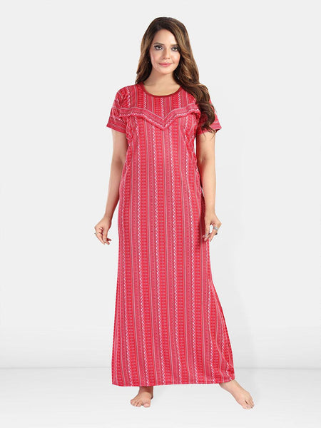Be You Women Printed Maxi Nightdress