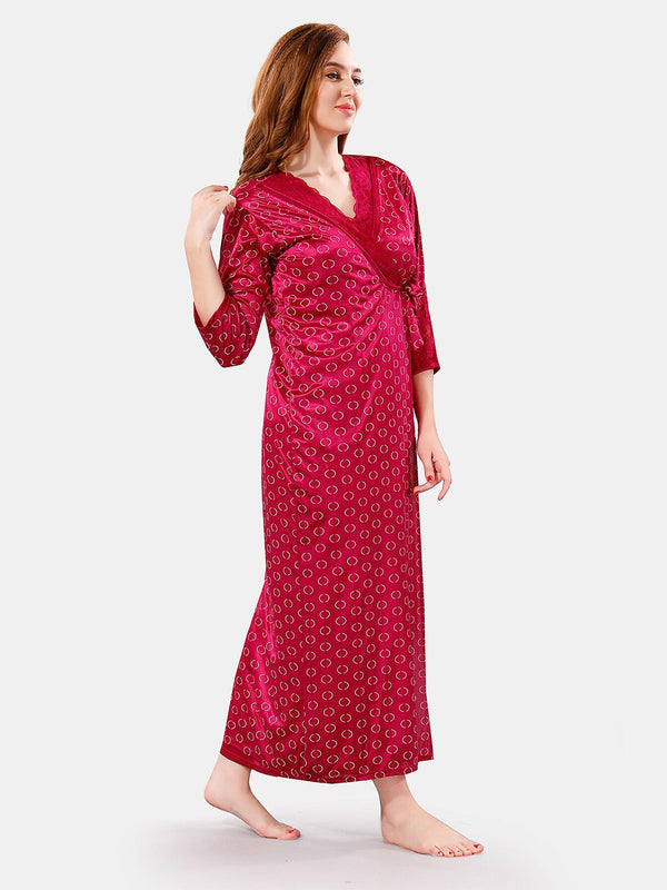 Be You Satin Maxi Nightdress With Robe