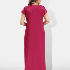 Be You 6 Pieces Satin Maxi Nightdress Set With Robe And Lingerie Set