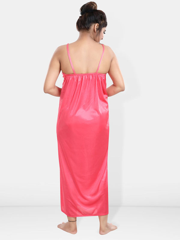 Be You Maxi Satin Wrap Nightdress With Robe