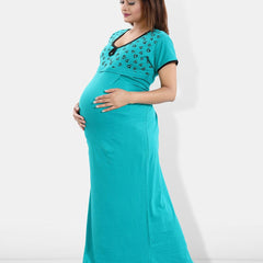 Be You Printed Maternity Maxi Nightdress