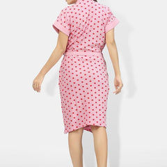 Be You Women Printed Cotton Anti-bacterial Super Soft Bath Robe With Belt