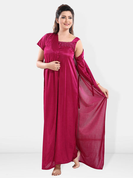 Be You Satin Maxi Nightdress With Robe