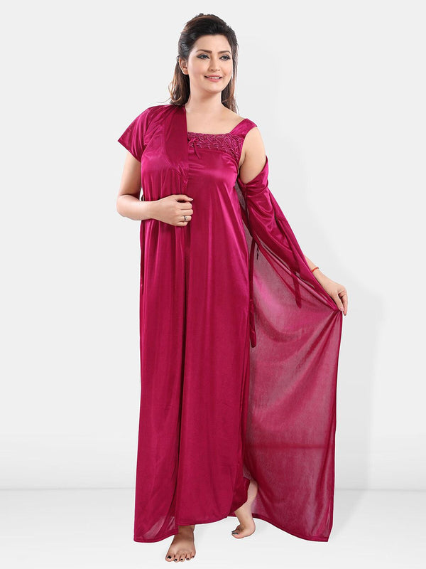 Be You Satin Maxi Nightdress With Robe