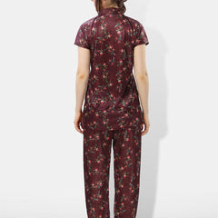 Be You Printed Satin Shirt & Pyjama Night suit