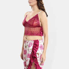 Be You Floral Printed Satin Night suit