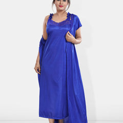 Be You Maxi Satin Wrap Nightdress With Robe