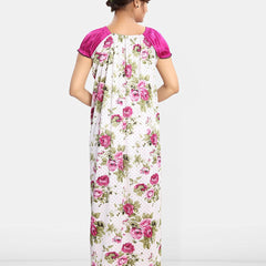 Be You Women Printed Maxi Nightdress