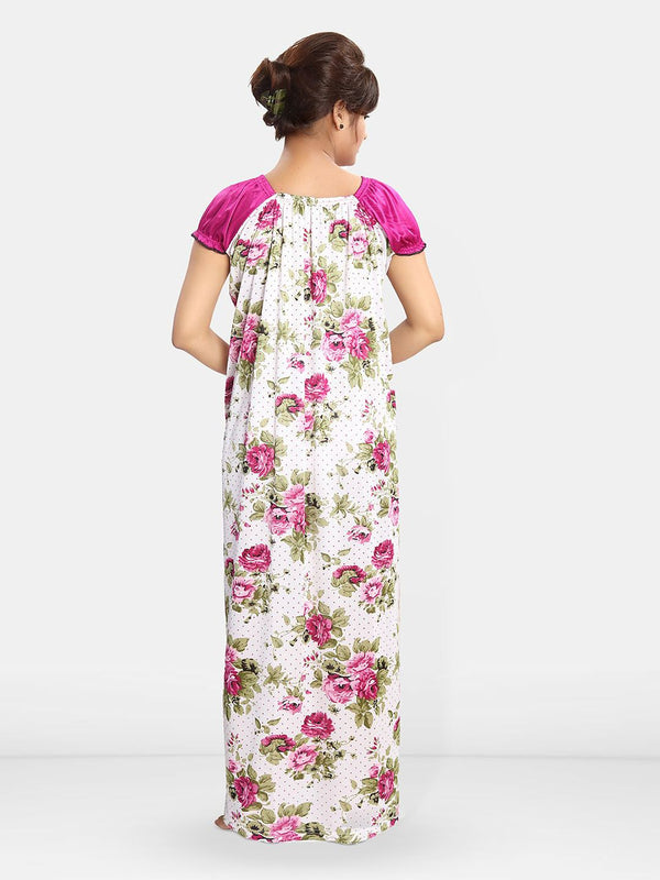 Be You Women Printed Maxi Nightdress