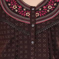 Be You Floral Embroidered Maxi Nightdress