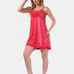 Be You Square Neck Lace Up Details Satin Maxi Nightdress With Robe