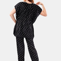 Be You Conversational Printed Satin Night Suit