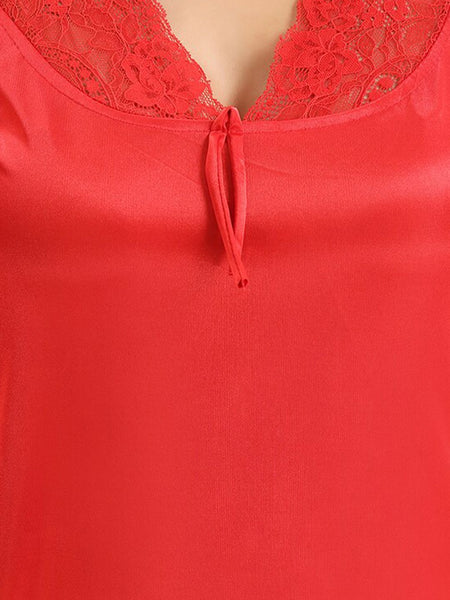 Be You 6 Pieces Satin Maxi Nightdress Set With Robe And Lingerie Set