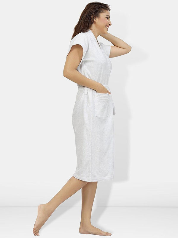 Be You Women Cotton Anti-bacterial Super Soft Bath Robe With Belt