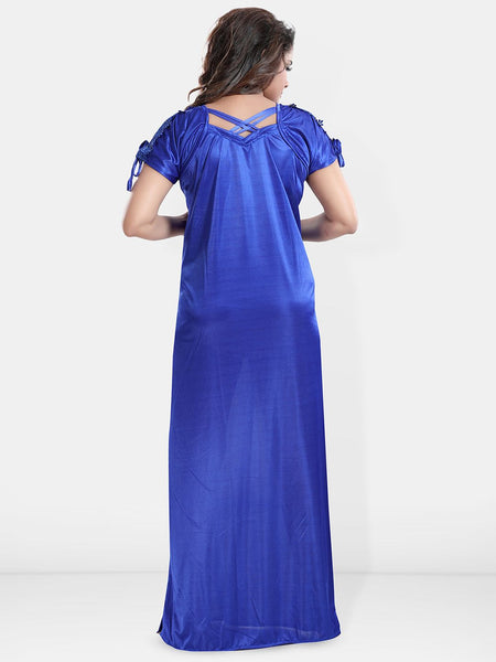 Be You Printed Pack Of 2 Satin Maxi Nightdress