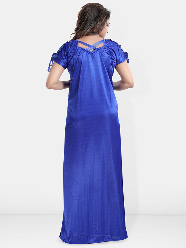 Be You Printed Pack Of 2 Satin Maxi Nightdress