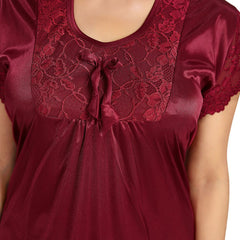 Be You Lace Satin Maxi Nightdress