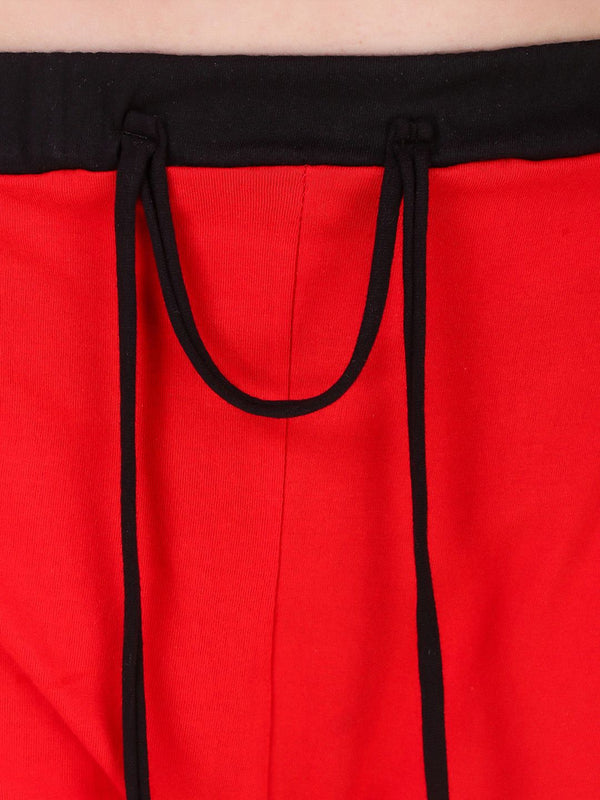 Be You Women Red & Black Night suit