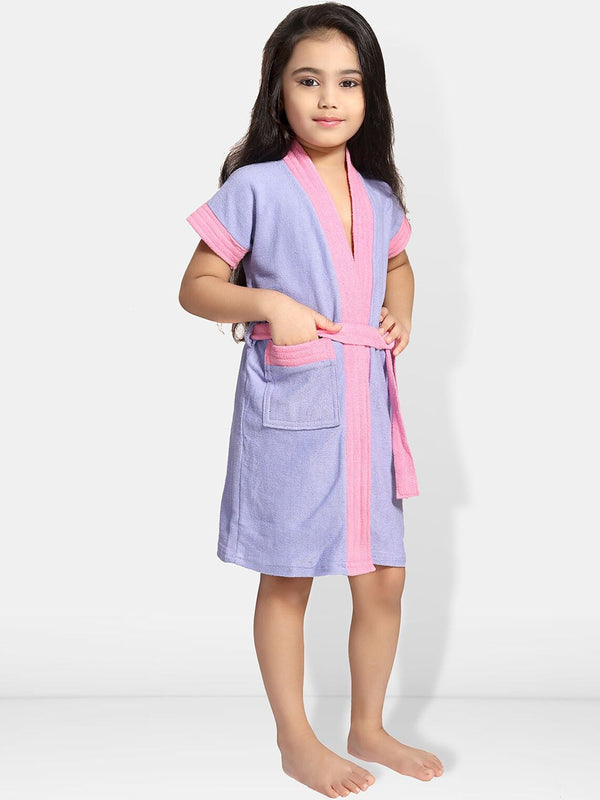 Be You Girls Terry Cotton Water Absorbent Bath Robe With Belt