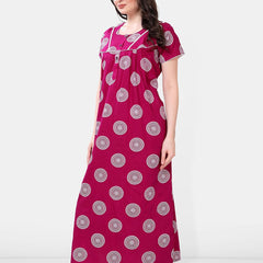 Be You Ethnic Motifs Printed Maxi Nightdress