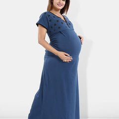 Be You Printed Maternity Maxi Nightdress