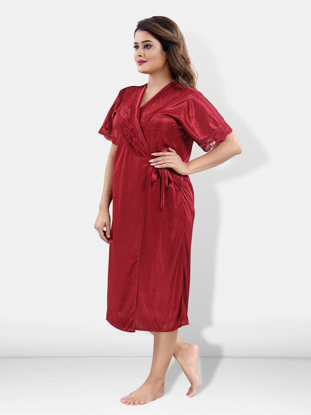 Be You Maroon Nightdress