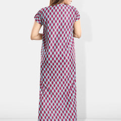 Be You Printed Satin Maternity Feeding Maxi Nightdress