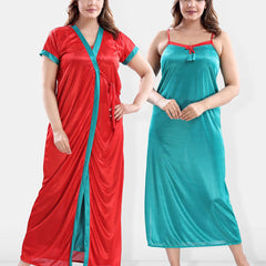 Be You V-Neck Maxi Nightdress With Robe