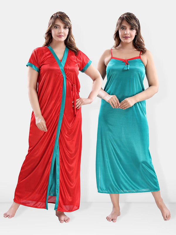 Be You V-Neck Maxi Nightdress With Robe
