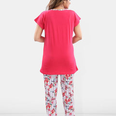 Be You Floral Printed Maternity Night Suit