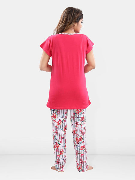 Be You Floral Printed Maternity Night Suit