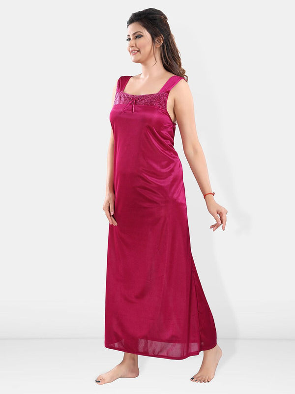 Be You Satin Maxi Nightdress With Robe