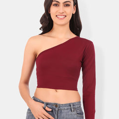 Be You One Shoulder Cotton Crop Top