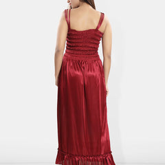 Be You Shoulder Straps Satin Maxi Sweat Nightdress