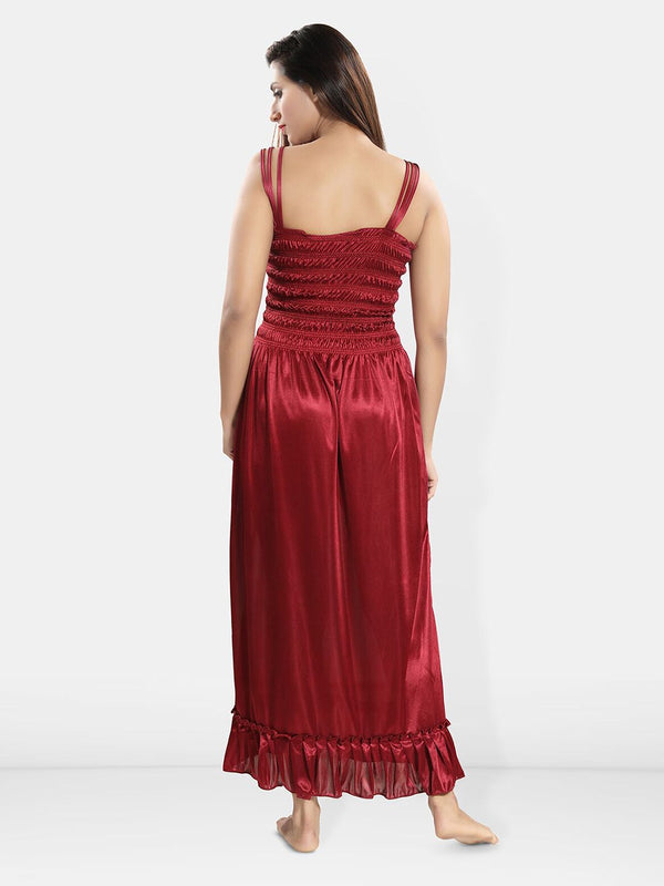 Be You Shoulder Straps Satin Maxi Sweat Nightdress