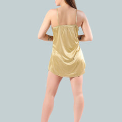 Be You Women Gold-Toned Nightdress