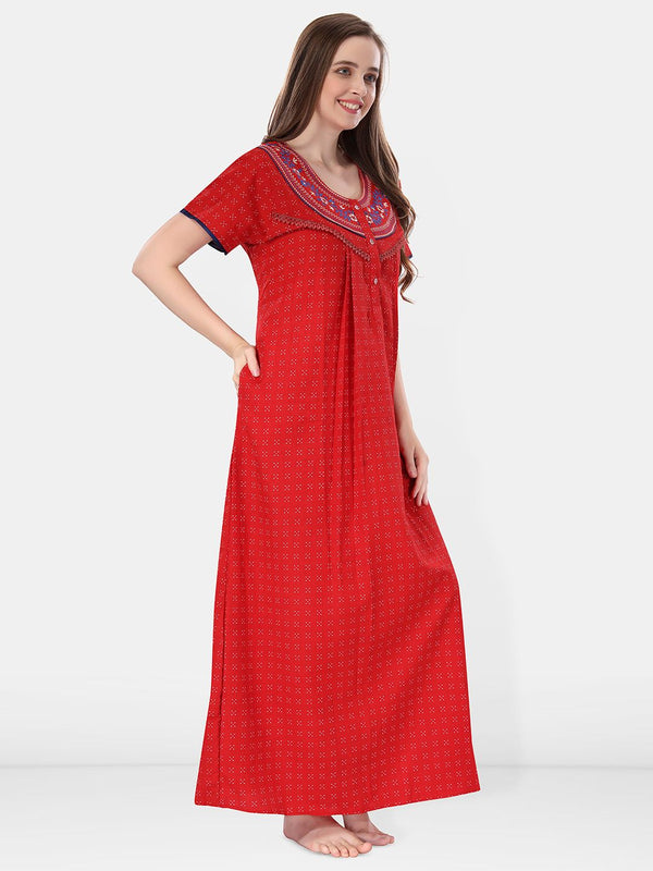 Be You Embroidered Maxi Nightdress
