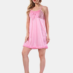 Be You Floral Lace Satin Night Dress With Robe