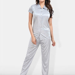 Be You Lapel Collar Satin Night suit