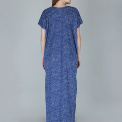 Be You Women Printed Satin Maxi Nightdress